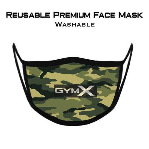 GymX Army Camo Premium Face Mask (Reusable)