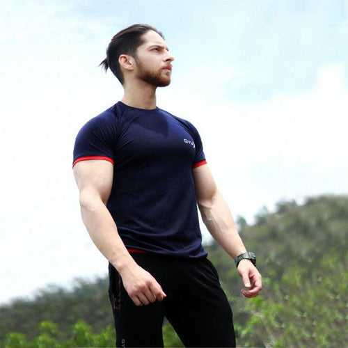 Attitude Navy Muscle Fit Tee - Sale