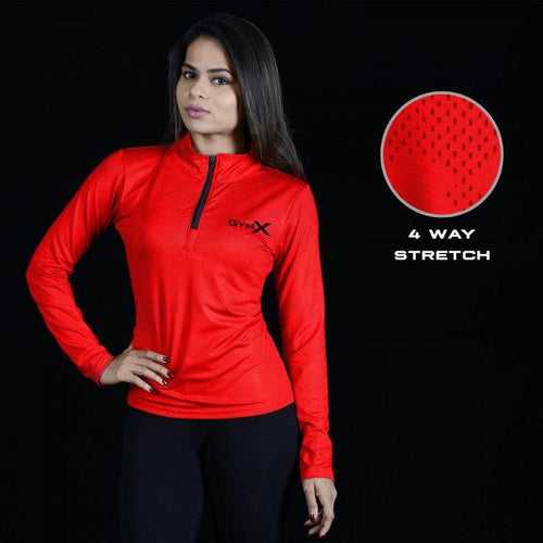 GymX Crimson Red 1/4th Zip Pullover- Athena Series- Sale