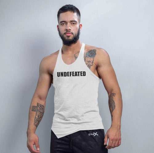 GymX White Undefeated Stringer- Sale