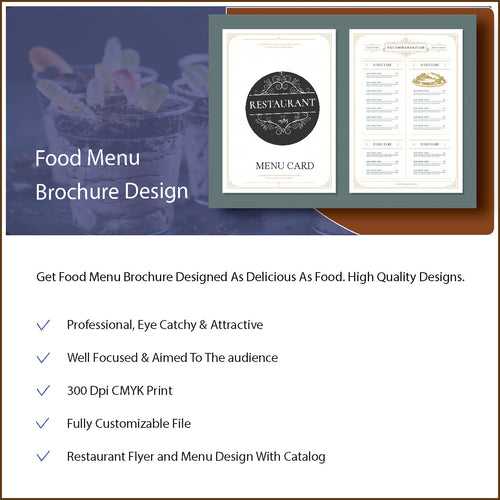 Food Menu Brochure Design