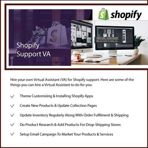 Shopify Expert Virtual Assistant - Shopify VA