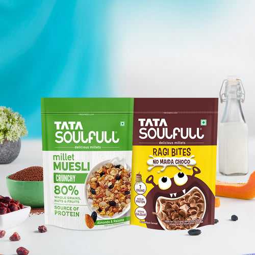 Millet Muesli - Crunchy 500g + Ragi Bites - No Maida Choco 375g | 875g