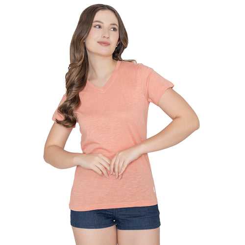 Women's Cotton T-Shirts in Stunning Coral Hues