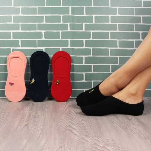 Women Fashion Cotton Loafer Socks - Pack Of 4