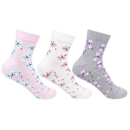 Hush Puppies Women's Floral Ankle Socks - Pack of 3