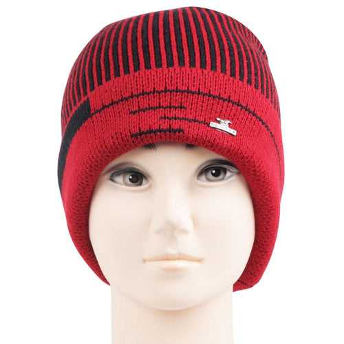 Men's Knitted Woolen Cap For Winters - Red