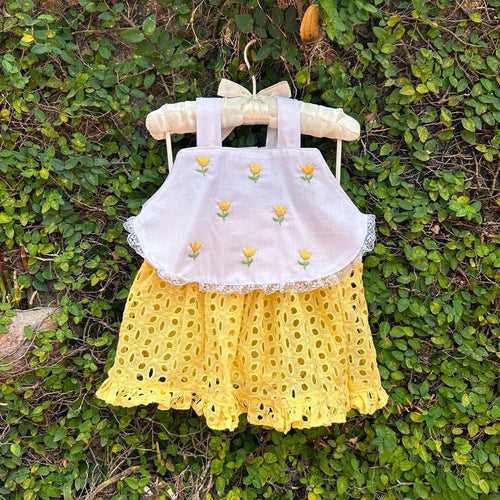 Sunshine Blooms: Baby Cotton Eyelet Dress