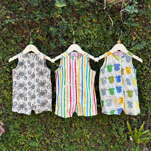 Colourful Cotton Whimsies: Baby's Block Print Delights