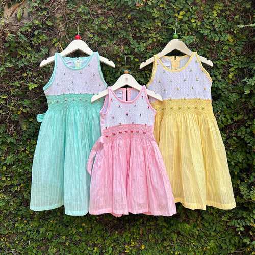 Bullion Bloom Smocked Party Dress