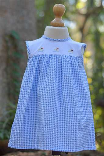 Ducky Duck High Yoke Gingham Dress