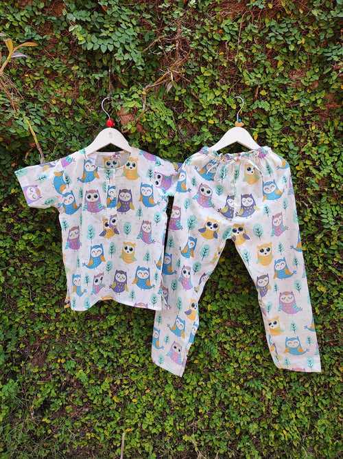 Sleepy Little Owl Kids Cotton Nightwear