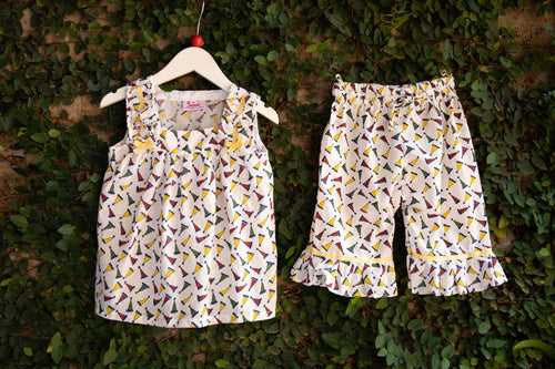 Colourful Little Girls Cotton Pyjama Set