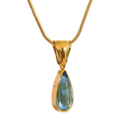 Crystal Waterdrop Pendant Necklace