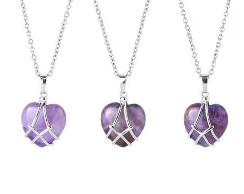 Amethyst Heart Pendant