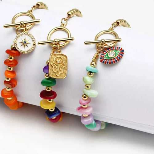 Stone Charm Bracelet