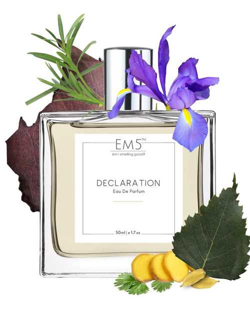 EM5™ Declaration Perfume for Men | Eau De Parfum Spray | Fresh Spicy Citrus Fragrance Accords | Luxury Gift for Him | Sizes Available: 50 ml / 15 ml