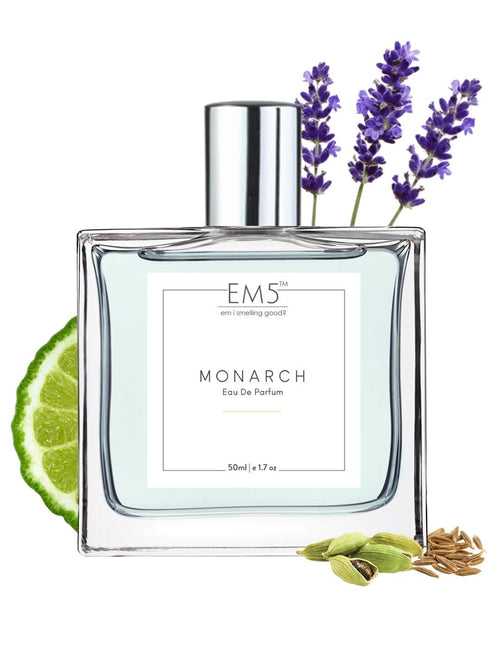 EM5™ Monarch Perfume for Men | Eau De Parfum Spray | Amber Spicy Whisky Fragrance Accords | Luxury Gift for Him | Sizes Available: 50 ml / 15 ml