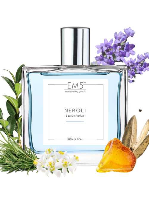 EM5™ Neroli Unisex Perfume | Eau De Parfum Spray for Men & Women | Citrus White Floral Aromatic Fragrance Accords | Luxury Gift for Him / Her | Sizes Available: 50 ml / 15 ml