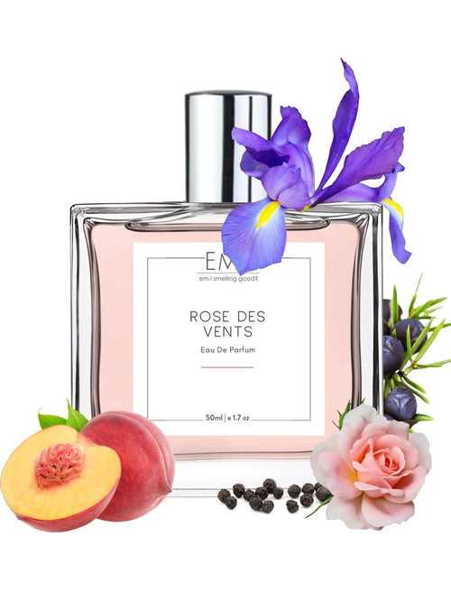 EM5™ Rose Des Vents Perfume for Women | Eau De Parfum Spray | Rose Fruity Fresh Spicy Fragrance Accords | Luxury Gift for Her | Sizes Available: 50 ml / 15 ml
