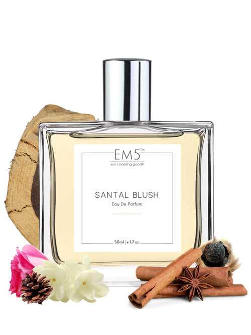 EM5™ Santal Blush Perfume  | Eau De Parfum Spray for Women | Woody Musky Oud Fragrance Accords | Luxury Gift for Her | Sizes Available: 50 ml / 15 ml