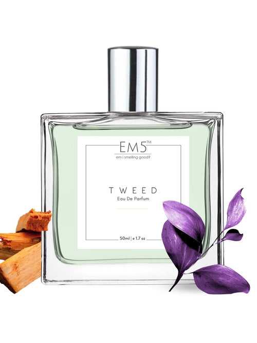 EM5™ Tweed Perfume for Men | Eau De Parfum Spray | Citrus Powdery Woody Fragrance Accords | Luxury Gift for Him | Sizes Available: 50 ml / 15 ml