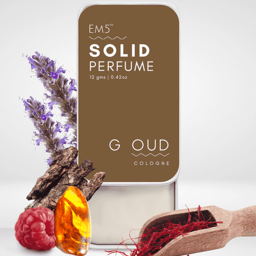 EM5™ G Oud | Solid Perfume for Men & Women | Alcohol Free Strong lasting fragrance | Rose Oud Amber | Goodness of Beeswax + Shea Butter