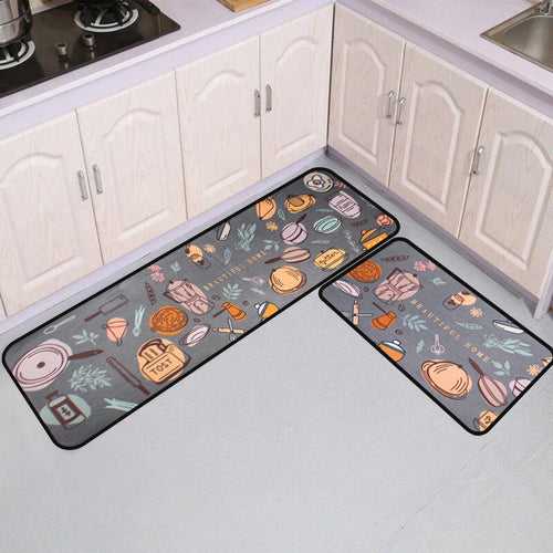 Cook With Love Kitchen Mats (Set of 2)