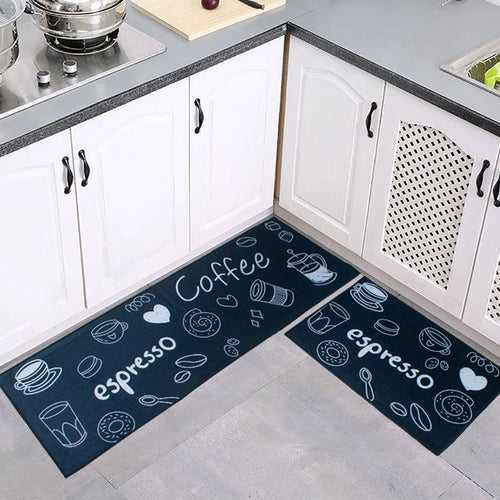 Hot Espresso Doodle Kitchen Mats (Set of 2)