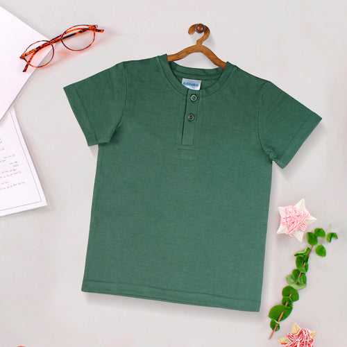 Cotton Green Henley Neck Tshirt