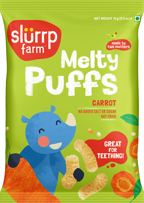 Teething Millet Puffs - Carrot Flavour