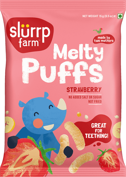 Teething Millet Puffs - Strawberry Flavour
