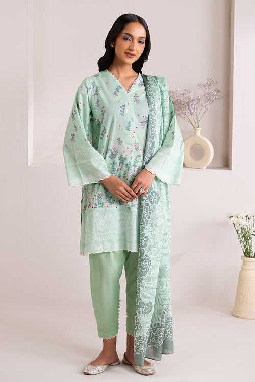 MINT GRACE-3 PIECE PRINTED LAWN SUIT