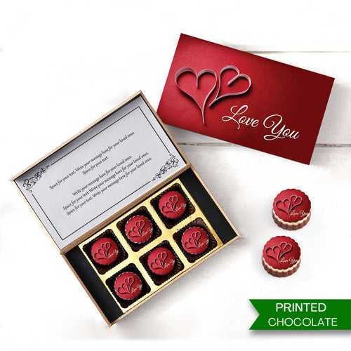 BUY Love You Printed Chocolate Gift Boxes with Personalisation - Choco ManualART