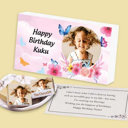 Butterfly Theme Personalised Birthday Chocolate Gift