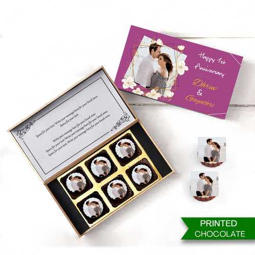 Photo Printed on Chocolates Graceful Design And Border | Choco ManualART