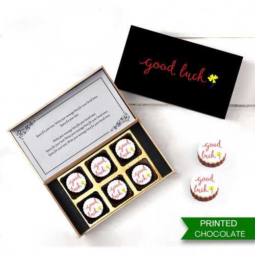 Printed customised Chocolate gifts online | Good Luck