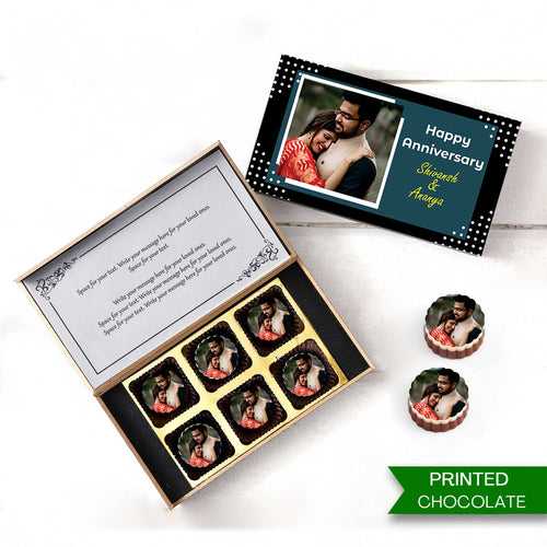 Wedding Anniversary Printed Chocolate Gift | Choco ManualART