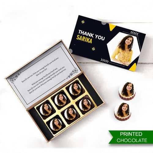 Thank You Gift Idea | Buy Photo Printed Chocolate with Personalised Name