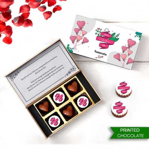 Happy Heart Shape V-Day Soul Mates Personalised Chocolate Box