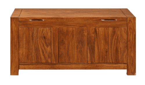 Solid Wood Cubex Blanket Box Honey