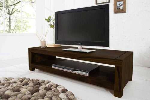 Solid Wood Capital Tv Unit Walnut