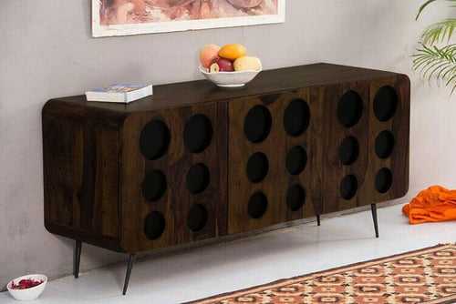 Solid Wood Clarion Tv Unit Sideboard Walnut