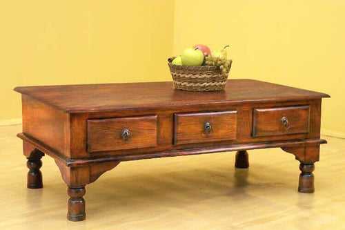 Solid Wood Jaipur 6 Drawer Coffee Table Honey