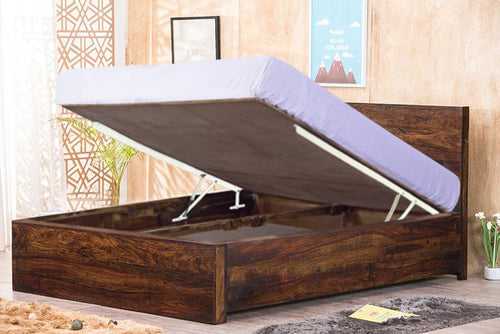 Solid Wood Bolt Bed with Hydraulic Storage