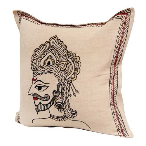 Rajasthani Handpainted Cushion Cover