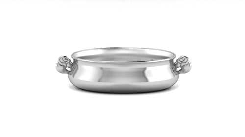 Silver Bowl for Baby and Child - Elephant Feeding Porringer