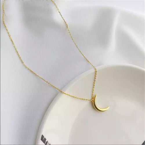 Minimal Moon Necklace- 925 Silver
