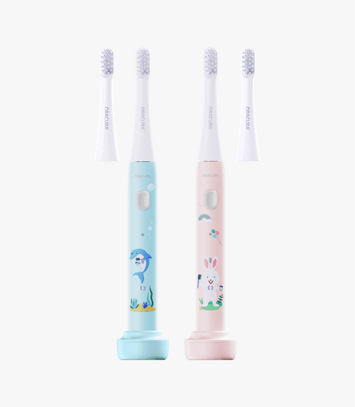 Kid-Friendly Combo KSB200 Kids Sonic Rechargeable Electric Toothbrush with 2 Extra Brush Heads SP