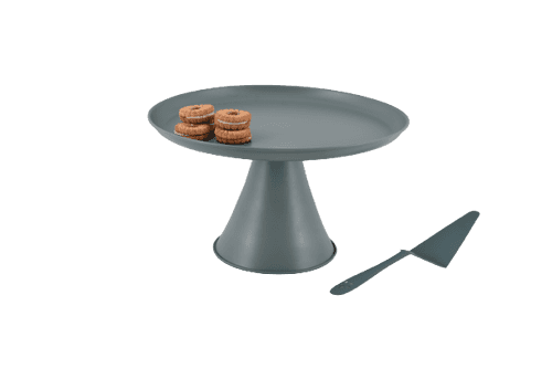 Elan Tall Cake Stand with Server (Moss Green)